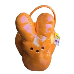 NEW Peeps Plush Easter Basket Bunny Rabbit Holiday Egg Hunt Orange Shimmer Shine